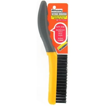 Allway Allway Tools 10in. Soft Grip Carbon Steel Shoe Handle Wire Brush  SB416 37064124168